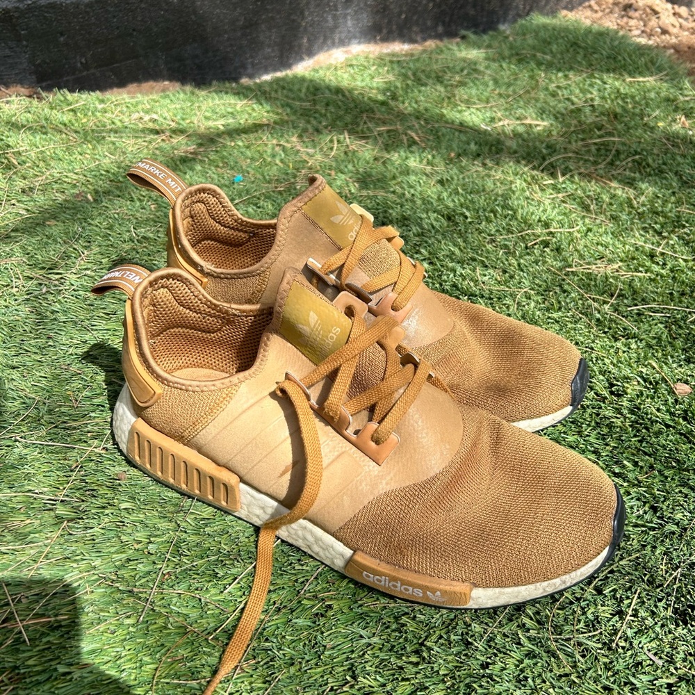 Adidas nmd wheat brown cloud sneakers